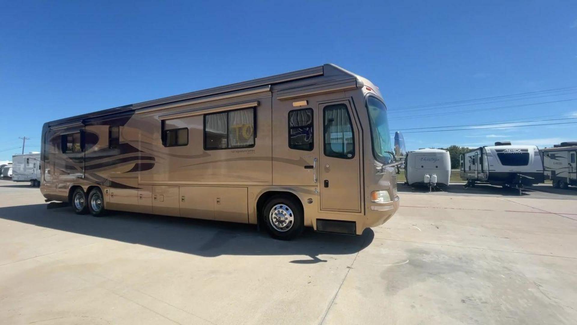 2006 TAN DES MONACO SIGNATURE COMMANDER (1RF17561561) , located at 4319 N Main St, Cleburne, TX, 76033, (817) 678-5133, 32.385960, -97.391212 - The 2006 Monaco Signature 45 is the ultimate in luxury and speed. It is a diesel pusher motorhome that oozes class and precision engineering. This 45-foot wonder shows how dedicated Monaco is to quality work and new ideas. The Signature 45 has a strong diesel engine and is well-built, so it has a sm - Photo#3