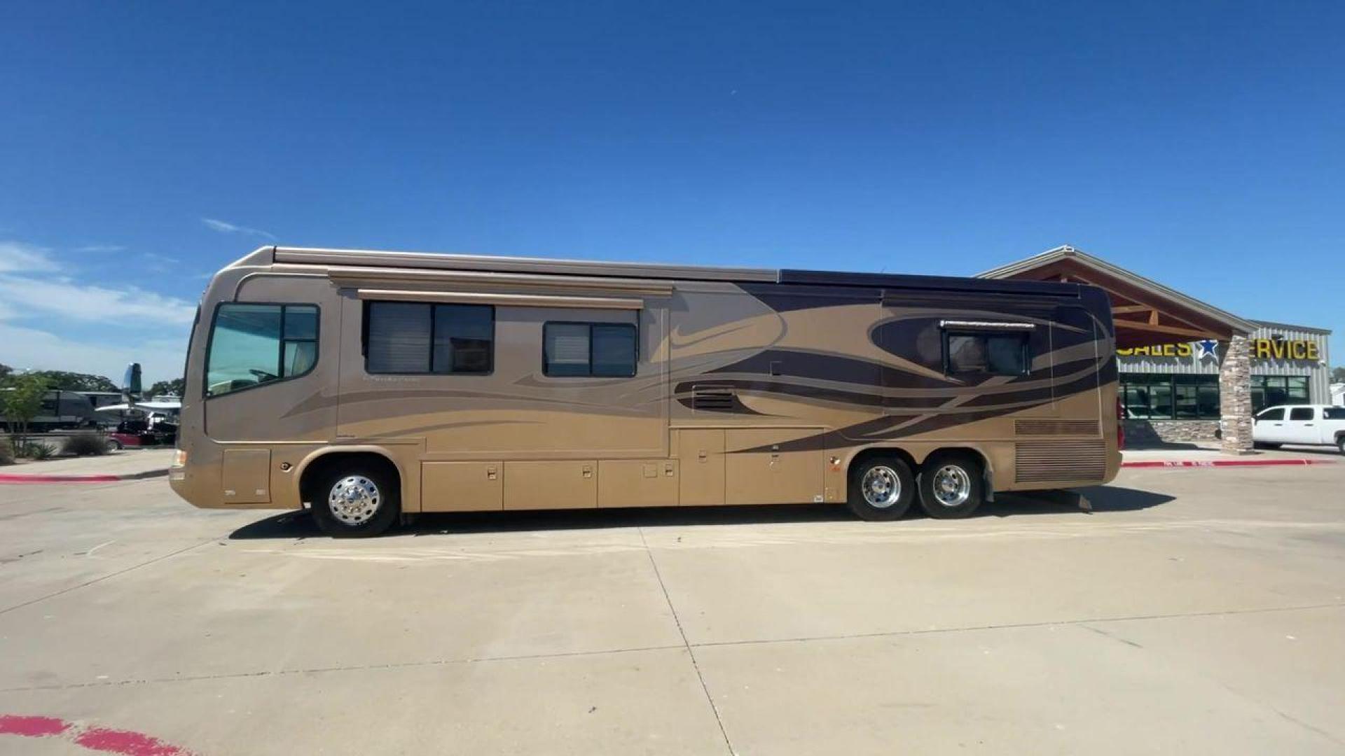 2006 TAN DES MONACO SIGNATURE COMMANDER (1RF17561561) , located at 4319 N Main St, Cleburne, TX, 76033, (817) 678-5133, 32.385960, -97.391212 - The 2006 Monaco Signature 45 is the ultimate in luxury and speed. It is a diesel pusher motorhome that oozes class and precision engineering. This 45-foot wonder shows how dedicated Monaco is to quality work and new ideas. The Signature 45 has a strong diesel engine and is well-built, so it has a sm - Photo#6