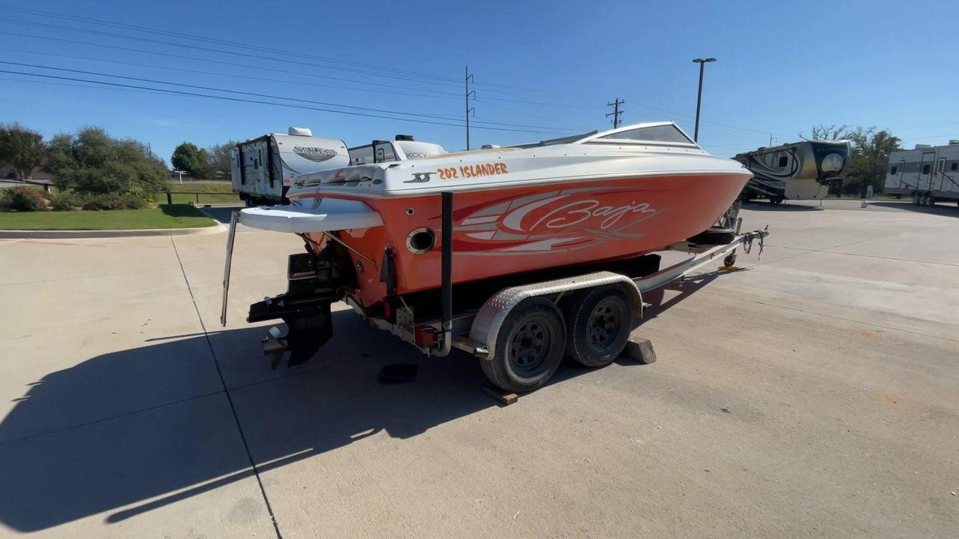 2007 ORANGE BAJA ISLANDER 202 (AGC47079A70) , Length: 21.92 ft. transmission, located at 4319 N Main St, Cleburne, TX, 76033, (817) 678-5133, 32.385960, -97.391212 - The 2007 Baja Islander 202 is an exciting boat that's great for people who want to have fun on the water. It is great for traveling, water sports, and fishing because it looks good and moves quickly. The Islander 202 is a small but useful 20 feet boat that is easy to move and tow, which makes it a g - Photo#1