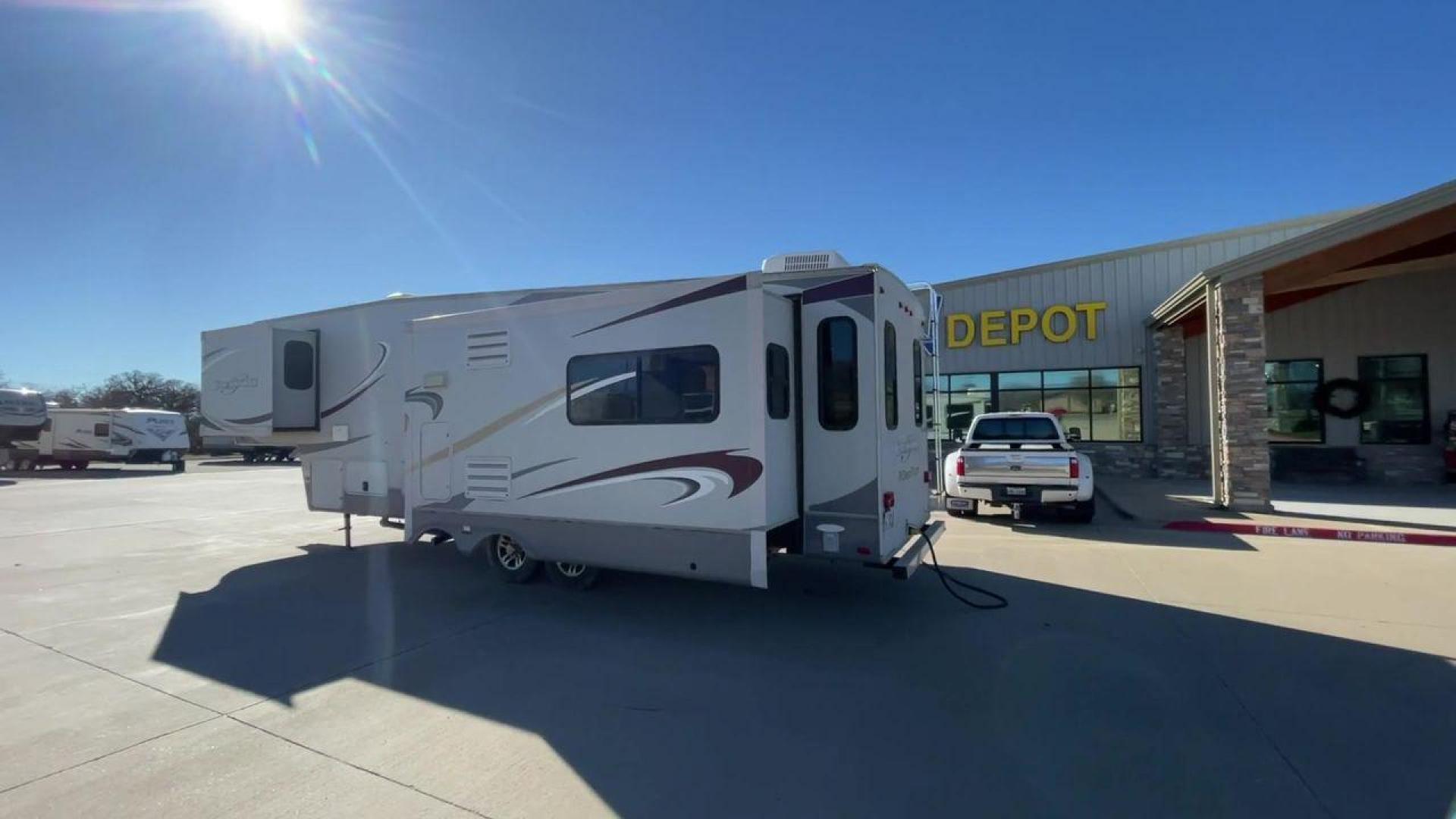 2011 WHITE HEARTLAND GREYSTONE 32RE (5SFSG3228BE) , Length: 34.83 ft. | Dry Weight: 10,421 lbs. | Gross Weight: 13,840 lbs. | Slides: 3 transmission, located at 4319 N Main St, Cleburne, TX, 76033, (817) 678-5133, 32.385960, -97.391212 - This 2011 Heartland Greystone 32RE is a dual-axle aluminum wheel setup measuring nearly 35 feet long. It has a dry weight of 10,421 lbs. and a GVWR of 13,840 lbs. It includes three power slides as well as one 16-foot power awning. This unit features a classic rear living and front bedroom floor plan - Photo#7