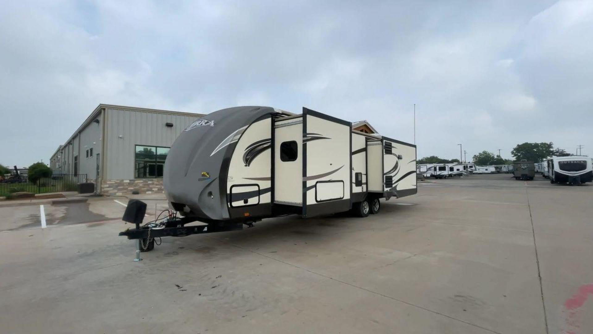 2015 CRUISER ENTERRA 315RLS (5RXTE3126F2) , located at 4319 N Main St, Cleburne, TX, 76033, (817) 678-5133, 32.385960, -97.391212 - The 2015 Cruiser Enterra 315RLS Travel Trailer offers elegance and comfort on the road! This gorgeous trailer provides the ideal balance of design, usefulness, and convenience for your next excursion. The Enterra, which measures 36.75 feet long and weighs 8,030 pounds dry, is both large and lightwei - Photo#5