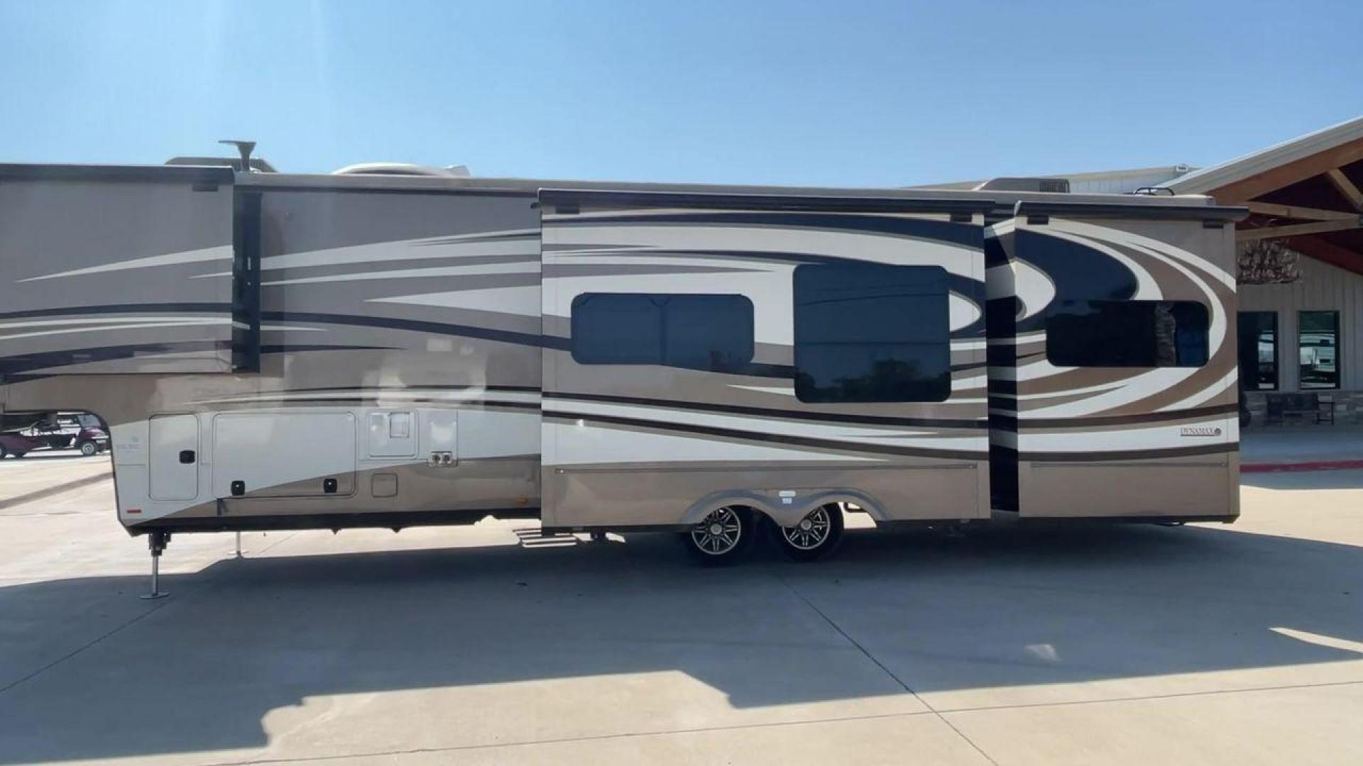 2015 TAN DYNAMAX TRILOGY 37BH - (5ZT3TL2B8FC) , Length: 42 ft. | Dry Weight: 15,638 lbs. | Gross Weight: 18,550 lbs. | Slides: 5 transmission, located at 4319 N Main St, Cleburne, TX, 76033, (817) 678-5133, 32.385960, -97.391212 - Photo#6