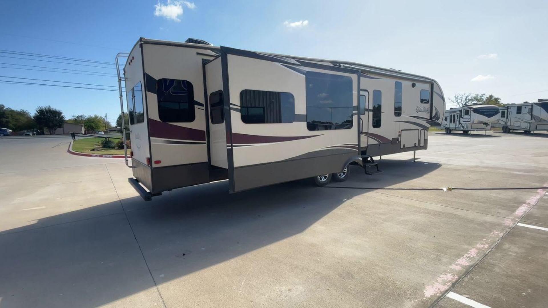 2015 FOREST RIVER SANIBEL 38QB (5ZT3SN3B4FG) , Length: 42.5 ft. | Dry Weight: 12,913 lbs. | Slides: 4 transmission, located at 4319 N Main St, Cleburne, TX, 76033, (817) 678-5133, 32.385960, -97.391212 - Photo#1