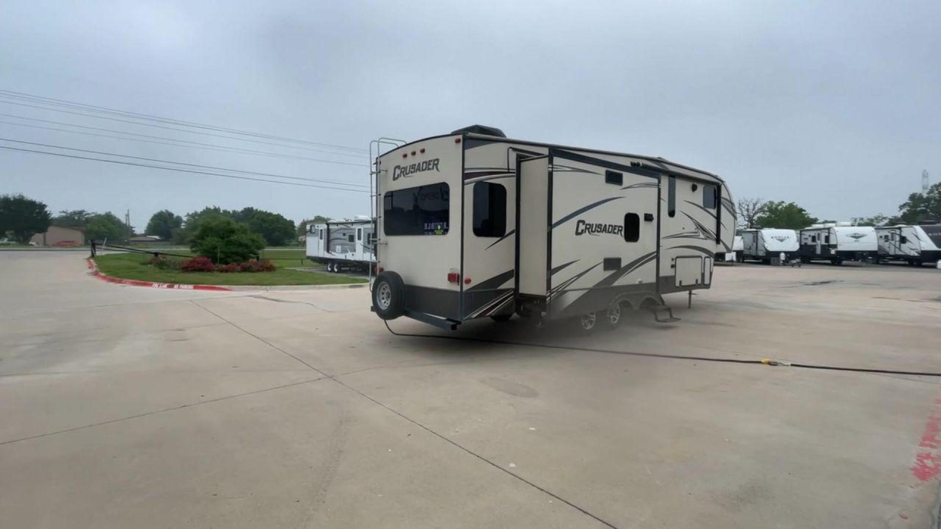 2016 TAN FOREST RIVER CRUSADER 315 (5ZT3CSXB8GG) , Length: 33.92 ft. | Dry Weight: 9,926 lbs. | Gross Weight: 12,353 lbs. | Slides: 3 transmission, located at 4319 N Main St, Cleburne, TX, 76033, (817) 678-5133, 32.385960, -97.391212 - Photo#1