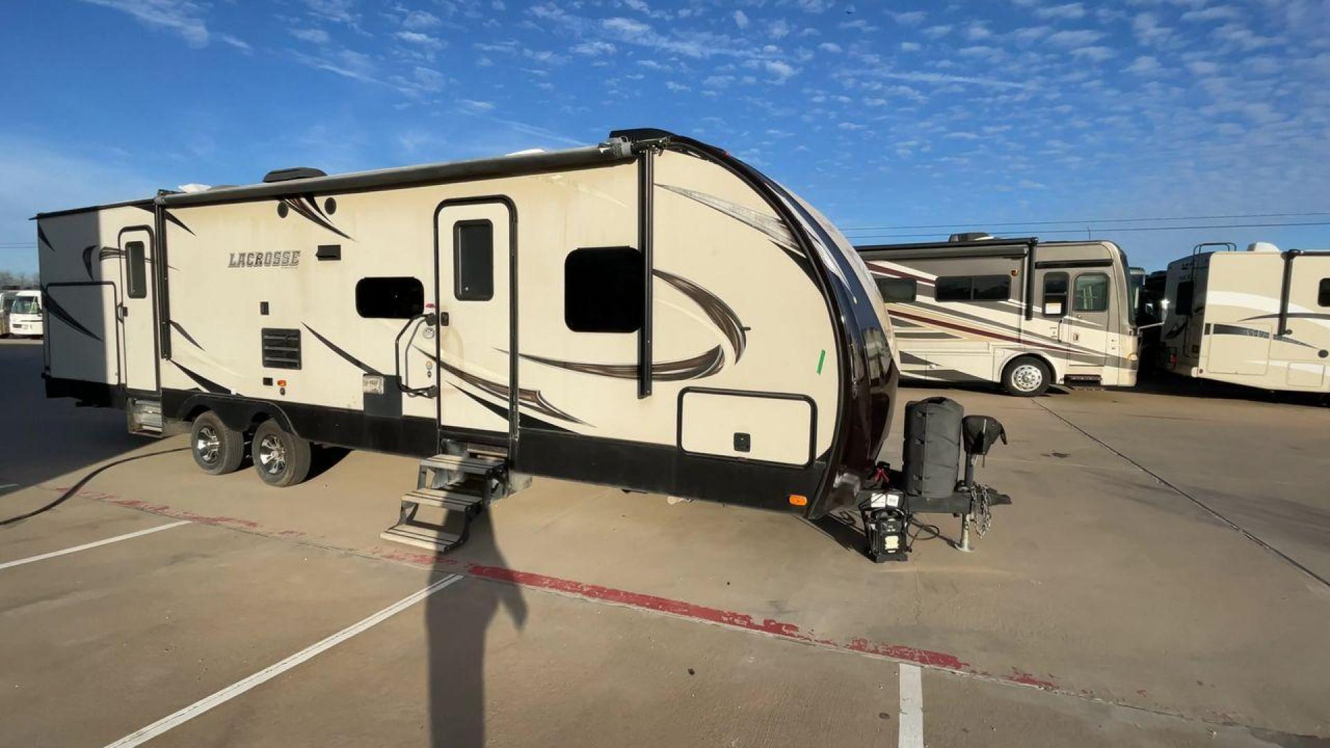 2017 FOREST RIVER LACROSSE 339BHD (5ZT2LCZB2HB) , Length: 36.75 ft. | Dry Weight: 7,709 lbs. | Slides: 2 transmission, located at 4319 N Main St, Cleburne, TX, 76033, (817) 678-5133, 32.385960, -97.391212 - The 2017 Forest River LaCrosse 339BHD is a dual-slide travel trailer that measures 36.75 ft. in length and 11.42 ft. in height. It has a dry weight of 7,709 lbs. and a payload capacity of 1,876 lbs. as well as a hitch weight of 785 lbs. This LaCrosse is a bunkhouse model that can sleep up to 10 peop - Photo#3