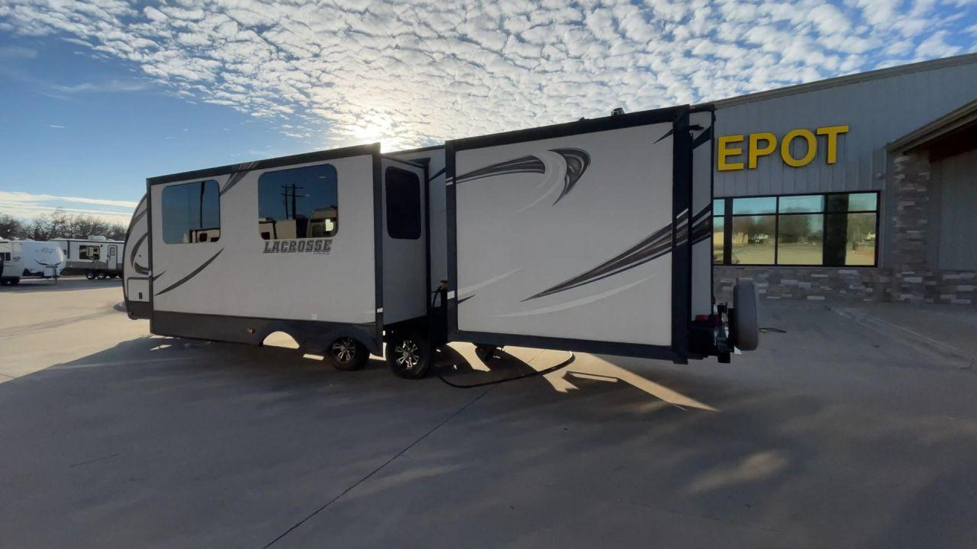 2017 FOREST RIVER LACROSSE 339BHD (5ZT2LCZB2HB) , Length: 36.75 ft. | Dry Weight: 7,709 lbs. | Slides: 2 transmission, located at 4319 N Main St, Cleburne, TX, 76033, (817) 678-5133, 32.385960, -97.391212 - The 2017 Forest River LaCrosse 339BHD is a dual-slide travel trailer that measures 36.75 ft. in length and 11.42 ft. in height. It has a dry weight of 7,709 lbs. and a payload capacity of 1,876 lbs. as well as a hitch weight of 785 lbs. This LaCrosse is a bunkhouse model that can sleep up to 10 peop - Photo#7