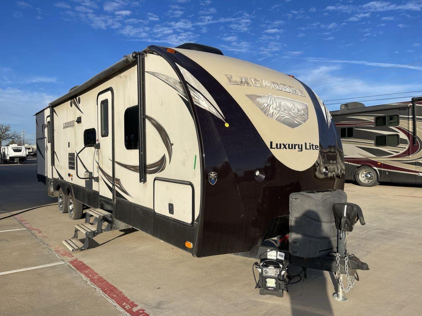 2017 FOREST RIVER LACROSSE 339BHD (5ZT2LCZB2HB) , Length: 36.75 ft. | Dry Weight: 7,709 lbs. | Slides: 2 transmission, located at 4319 N Main St, Cleburne, TX, 76033, (817) 678-5133, 32.385960, -97.391212 - The 2017 Forest River LaCrosse 339BHD is a dual-slide travel trailer that measures 36.75 ft. in length and 11.42 ft. in height. It has a dry weight of 7,709 lbs. and a payload capacity of 1,876 lbs. as well as a hitch weight of 785 lbs. This LaCrosse is a bunkhouse model that can sleep up to 10 peop - Photo#23