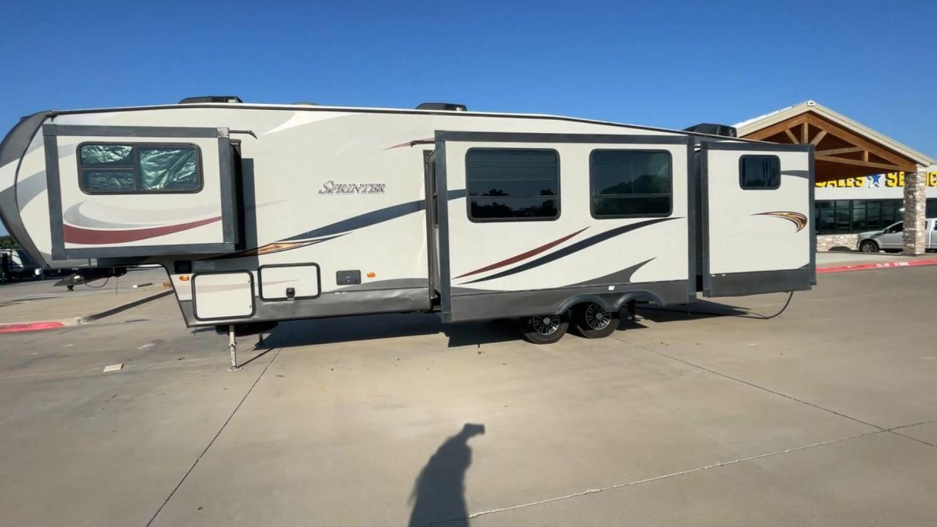 2017 BROWN KEYSTONE SPRINTER 324FWBHS (4YDF32424H1) , Length: 38.83 ft. | Dry Weight: 10,770 lbs. | Gross Weight: 14,000 lbs. | Slides: 3 transmission, located at 4319 N Main St, Cleburne, TX, 76033, (817) 678-5133, 32.385960, -97.391212 - The 2017 Keystone Sprinter 324FWBHS defines premium residential living on the go. It comes equipped with an outside kitchen with a fridge and cooktop as well as a TV cabinet. It has a large power awning with LED lights to light up your campsite. Inside, you will find a spacious living and kitchen ar - Photo#6