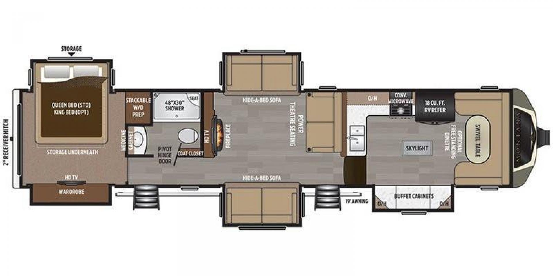 2018 WHITE KEYSTONE MONTANA 3820FK (4YDF38226J4) , Length: 40.75 ft. | Dry Weight: 13,895 lbs. | Gross Weight: 16,810 lbs. | Slides: 5 transmission, located at 4319 N Main St, Cleburne, TX, 76033, (817) 678-5133, 32.385960, -97.391212 - The 2018 Keystone Montana 3820FK Fifth Wheel is the definition of opulence and ingenuity in the realm of RVs. Spanning an impressive ~41 feet, this extraordinary fifth wheel introduces a distinctive front kitchen layout that sets it apart in terms of expansive living. The cutting-edge elevated kitch - Photo#9