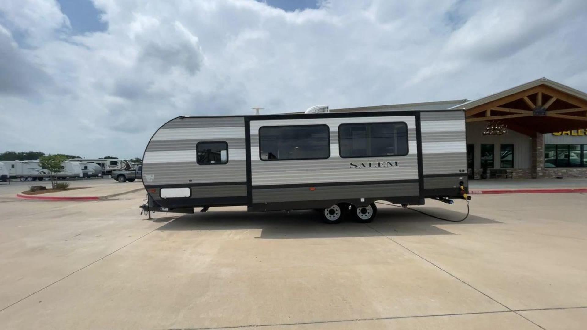 2019 FOREST RIVER SALEM 26DBLE (4X4TSMB23KA) , Slides: 1 transmission, located at 4319 N Main St, Cleburne, TX, 76033, (817) 678-5133, 32.385960, -97.391212 - This 2019 Forest River Salem 26DBLE is a single-slide travel trailer that offers sleeping space for up to 10 people! This Salem is designed with a straightforward and convenient floorplan featuring a front bedroom, central living and kitchen, and rear bunk and bath. The front bedroom can accommod - Photo#6