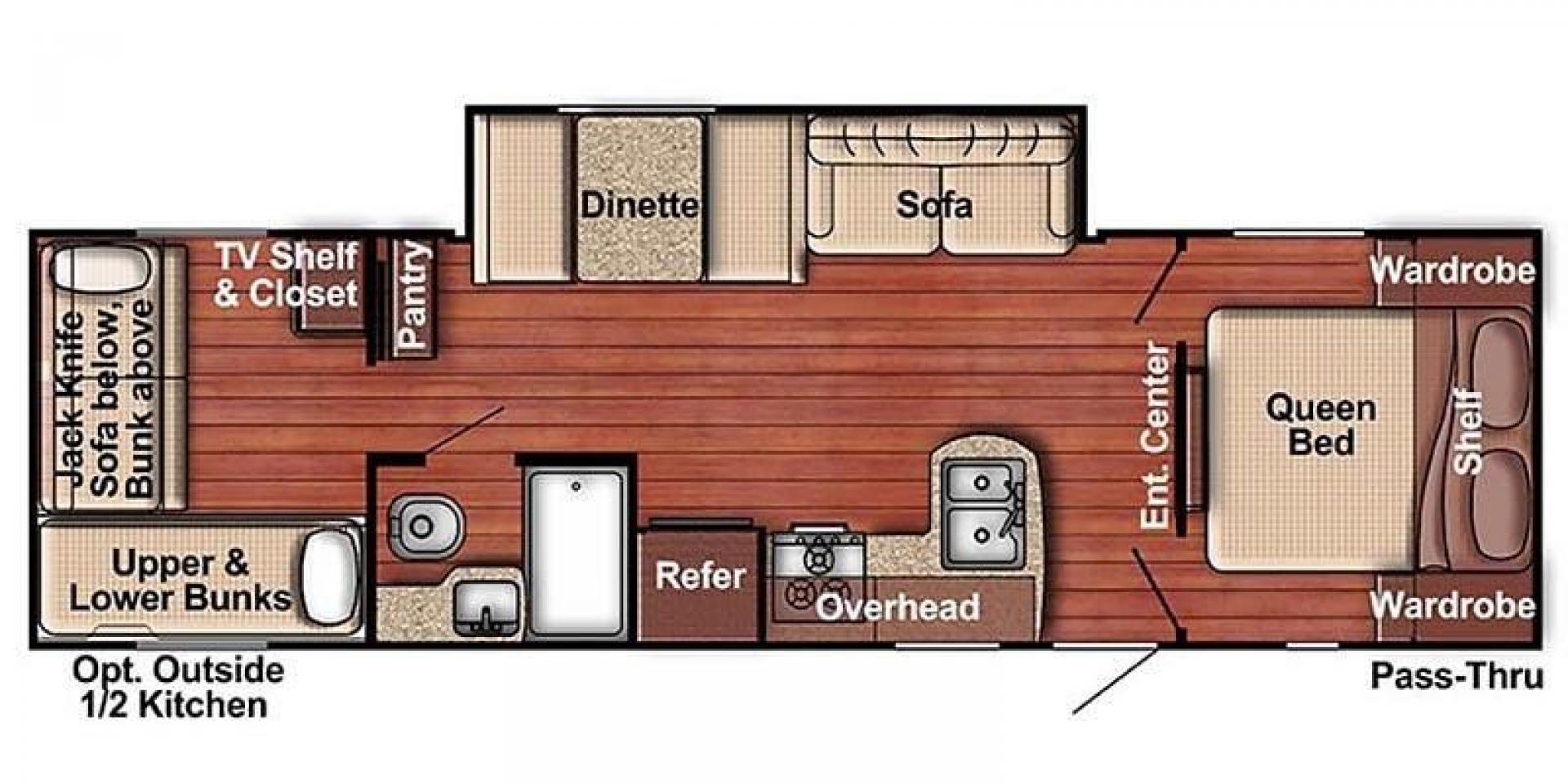 2019 GULF STREAM CONQUEST 274QB (1NL1G3226K1) , Length: 32.25 ft. | Dry Weight: 6,230 lbs. | Slides: 1 transmission, located at 4319 N Main St, Cleburne, TX, 76033, (817) 678-5133, 32.385960, -97.391212 - The 2019 Gulf Stream 274QB is a dual-axle steel-wheel set-up that measures 32.25 ft. in length. It has a dry weight of 6,230 lbs. and a payload capacity of 1,918 lbs. It has automatic heating and cooling rated at 16,000 and 13,500 BTUs, respectively. It is also equipped with one power slide and a po - Photo#9