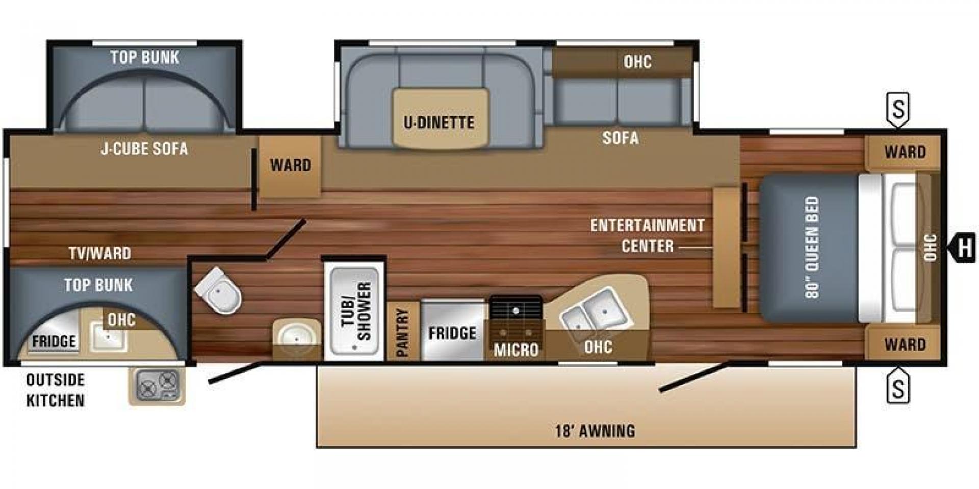 2019 JAYCO JAYFLIGHT 32RSBH (1UJBJ0BT0K1) , located at 4319 N Main St, Cleburne, TX, 76033, (817) 678-5133, 32.385960, -97.391212 - Photo#9