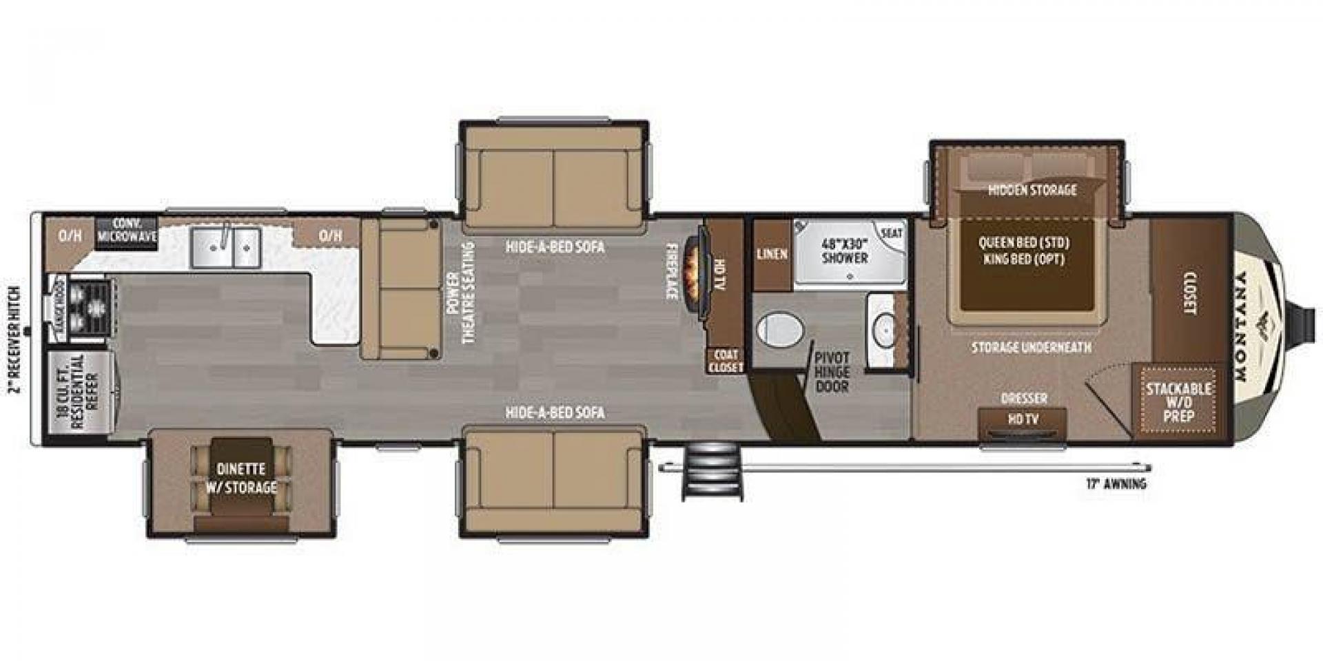 2019 KEYSTONE MONTANA 3701LK (4YDF3702XK4) , Length: 40.5 ft. | Dry Weight: 13,095 lbs. | Gross Weight: 16,400 lbs. | Slides: 4 transmission, located at 4319 N Main St, Cleburne, TX, 76033, (817) 678-5133, 32.385960, -97.391212 - Looking to camp in the lap of luxury and comfort? Go for this 2019 Keystone Montana 3701LK! This fifth wheel measures 40.5 ft. in length and 13.42 ft. in height. Not only is it spacious, but it also has plenty of headroom for tall campers! It also has a dry weight of 13,095 lbs. with a 3,305-poun - Photo#9