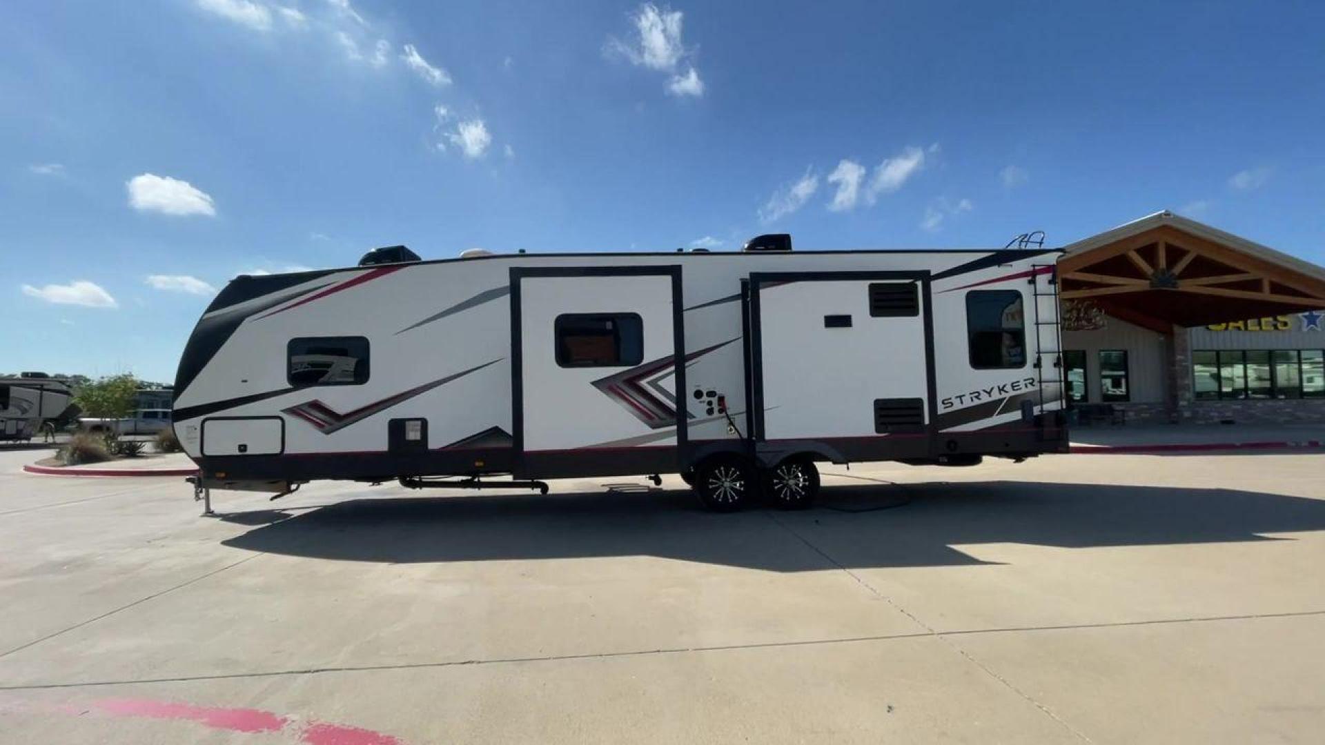 2021 CRUISER RV STRYKER 3414 (5RXGB392XM1) , Length: 38.75 ft. | Dry Weight: 9,608 lbs. | Gross Weight: 12,800 lbs. | Slides: 2 transmission, located at 4319 N Main St, Cleburne, TX, 76033, (817) 678-5133, 32.385960, -97.391212 - The 2021 Cruiser RV Stryker 3414 is a meticulously crafted toy hauler that seamlessly integrates luxury, versatility, and durability to provide an exceptional on-the-road experience. Whether you're a passionate thrill-seeker indulging in outdoor sports or a discerning family seeking comfort, the Str - Photo#6