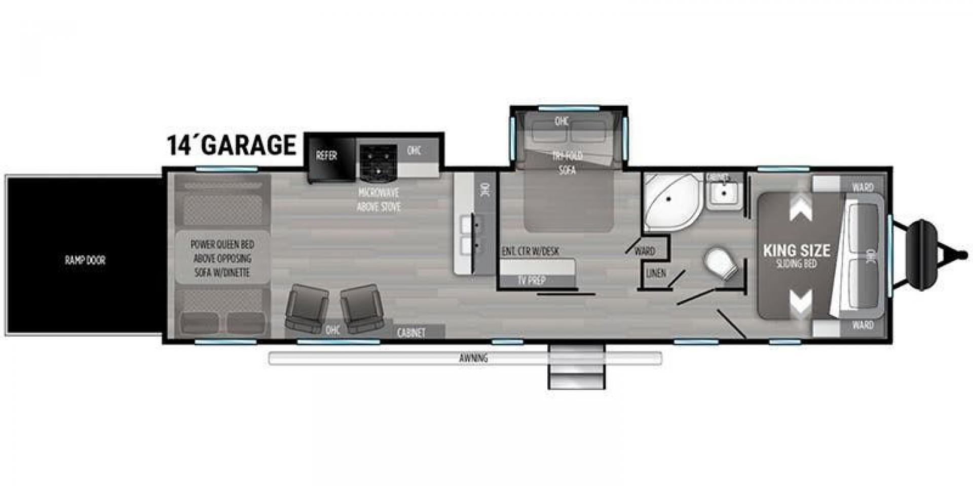 2021 CRUISER RV STRYKER 3414 (5RXGB392XM1) , Length: 38.75 ft. | Dry Weight: 9,608 lbs. | Gross Weight: 12,800 lbs. | Slides: 2 transmission, located at 4319 N Main St, Cleburne, TX, 76033, (817) 678-5133, 32.385960, -97.391212 - The 2021 Cruiser RV Stryker 3414 is a meticulously crafted toy hauler that seamlessly integrates luxury, versatility, and durability to provide an exceptional on-the-road experience. Whether you're a passionate thrill-seeker indulging in outdoor sports or a discerning family seeking comfort, the Str - Photo#9