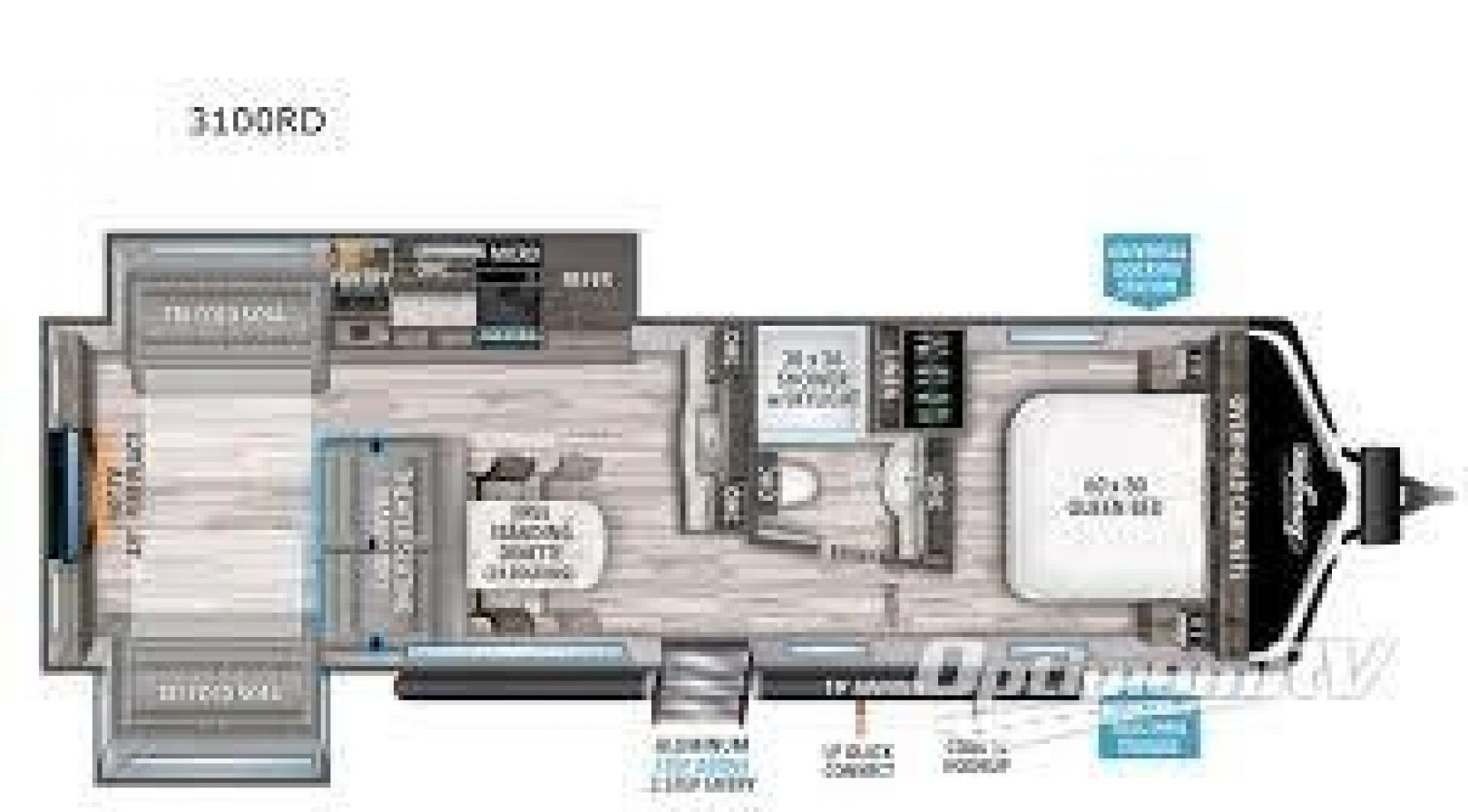 2021 GRAND DESIGN IMAGINE 3100RD (573TE3725M6) , Length: 35.92 ft. | Dry Weight: 7,778 lbs. | Gross Weight: 9,495 lbs. | Slides: 2 transmission, located at 4319 N Main St, Cleburne, TX, 76033, (817) 678-5133, 32.385960, -97.391212 - The 2021 Grand Design Imagine 3100RD is a spacious and thoughtfully designed travel trailer that combines luxury, functionality, and comfort for travelers looking to enjoy extended adventures. With its open floor plan, residential-style features, and high-quality construction, this model is ideal fo - Photo#9