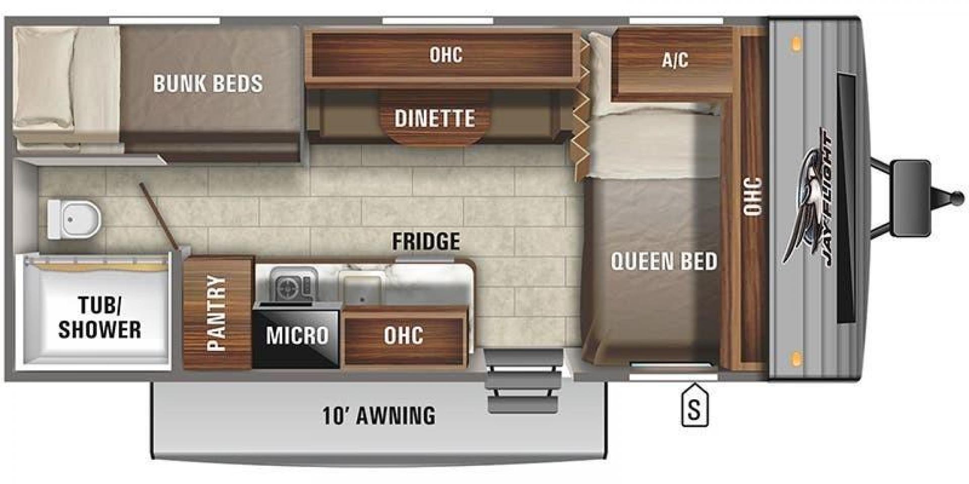 2021 JAYCO JAY FLIGHT SLX 174BH (1UJBJ0AJ1M1) , Length: 21.67 ft | Dry Weight: 3,075 lbs | GVWR: 3,950 lbs | Slides: 0 transmission, located at 4319 N Main St, Cleburne, TX, 76033, (817) 678-5133, 32.385960, -97.391212 - Photo#9