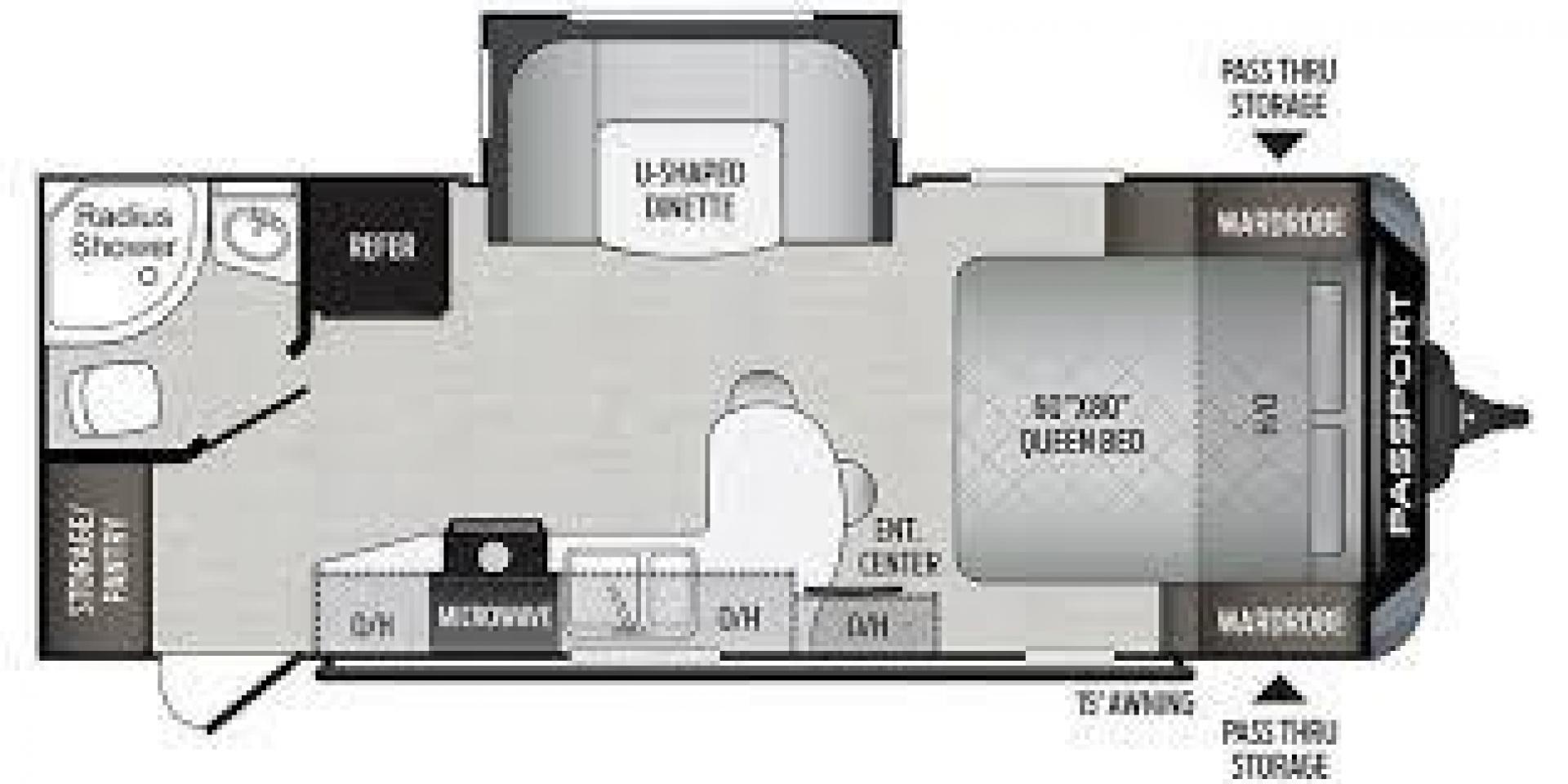 2021 KEYSTONE PASSPORT 2210RB (4YDT22126MD) , Length: 26.25 ft. | Dry Weight: 4,854 lbs. | Gross Weight: 7,000 lbs. | Slides: 1 transmission, located at 4319 N Main St, Cleburne, TX, 76033, (817) 678-5133, 32.385960, -97.391212 - The 2021 Keystone Passport 2210RB is an ideal lightweight travel trailer. It is specially made for those seeking comfort and convenience on the road. At 26.25 feet long, it offers a compact yet spacious interior. Its dry weight is 4,854 lbs, and its gross weight is 7,000 lbs. The single slide-out en - Photo#9