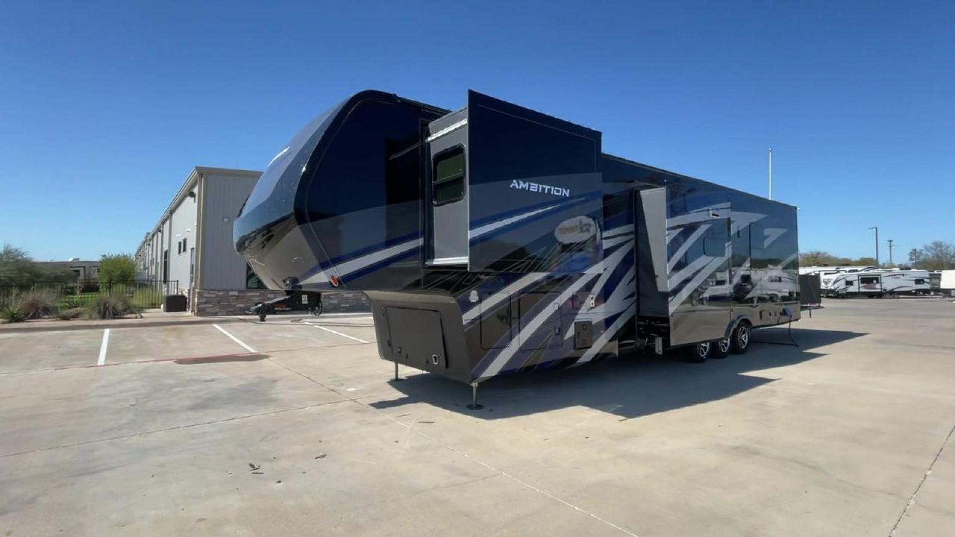 2022 VANLEIGH AMBITION 399TH (7HHAC4333NV) , Length: 43.58 ft. | Dry Weight: 16,900 lbs. | Gross Weight: 21,000 lbs. | Slides: 2 transmission, located at 4319 N Main St, Cleburne, TX, 76033, (817) 678-5133, 32.385960, -97.391212 - Brace yourself for some wild and thrilling adventures in this 2022 Vanleigh Ambition 399TH! This big and spacious toy hauler measures 43.58 ft. in length and 13.08 ft. in height. It has a dry weight of 16,900 lbs. and a GVWR of 21,000 lbs. It also has a hitch weight of 3,500 lbs. which makes it t - Photo#5