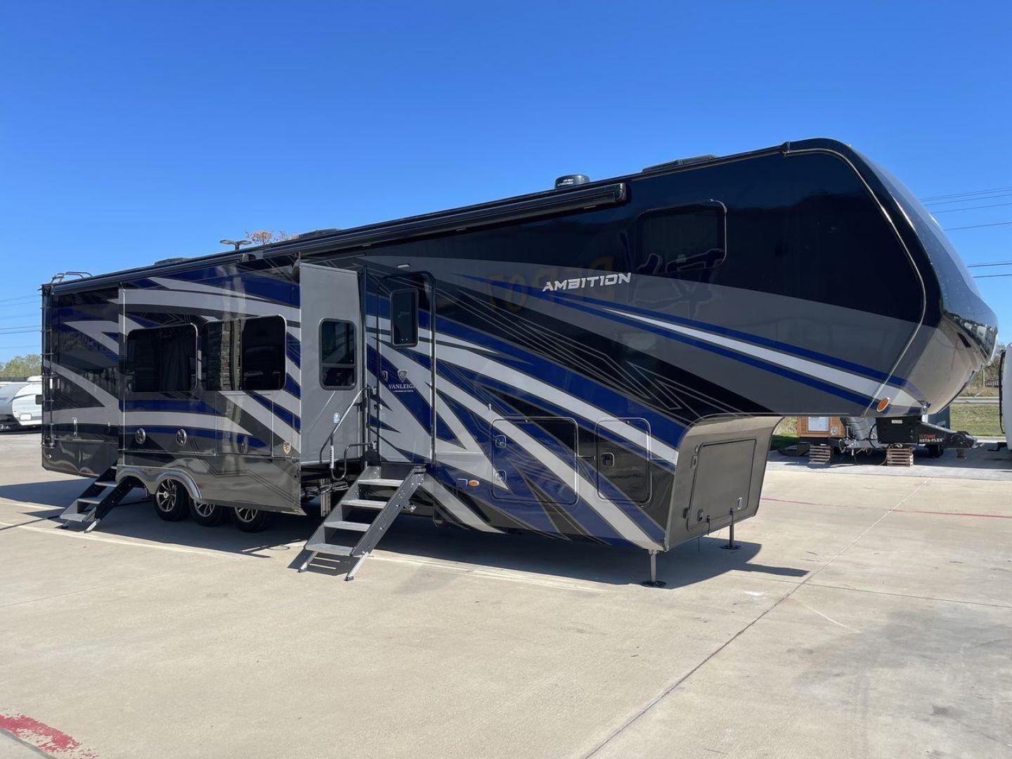 2022 VANLEIGH AMBITION 399TH (7HHAC4333NV) , Length: 43.58 ft. | Dry Weight: 16,900 lbs. | Gross Weight: 21,000 lbs. | Slides: 2 transmission, located at 4319 N Main St, Cleburne, TX, 76033, (817) 678-5133, 32.385960, -97.391212 - Brace yourself for some wild and thrilling adventures in this 2022 Vanleigh Ambition 399TH! This big and spacious toy hauler measures 43.58 ft. in length and 13.08 ft. in height. It has a dry weight of 16,900 lbs. and a GVWR of 21,000 lbs. It also has a hitch weight of 3,500 lbs. which makes it t - Photo#31