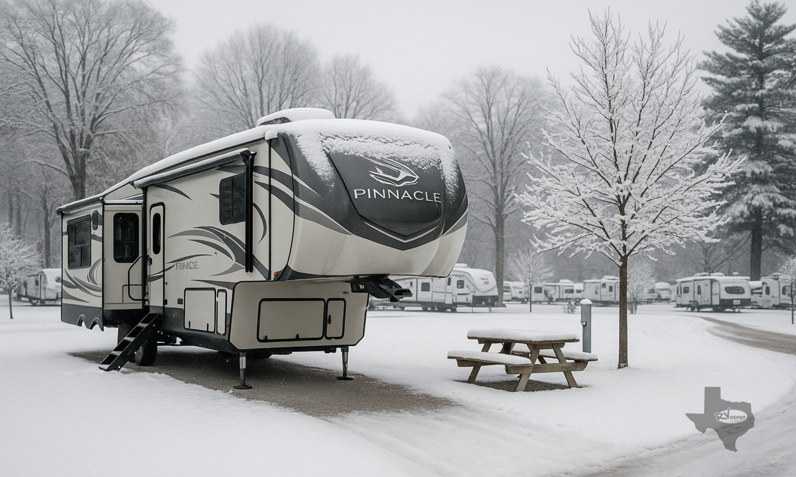 5th Wheel RV in Winter 