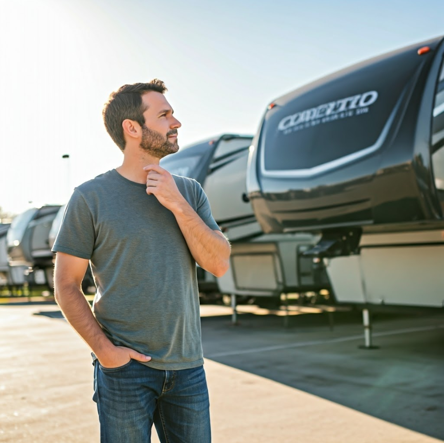 RV Depot - 6 3 man surround by RV