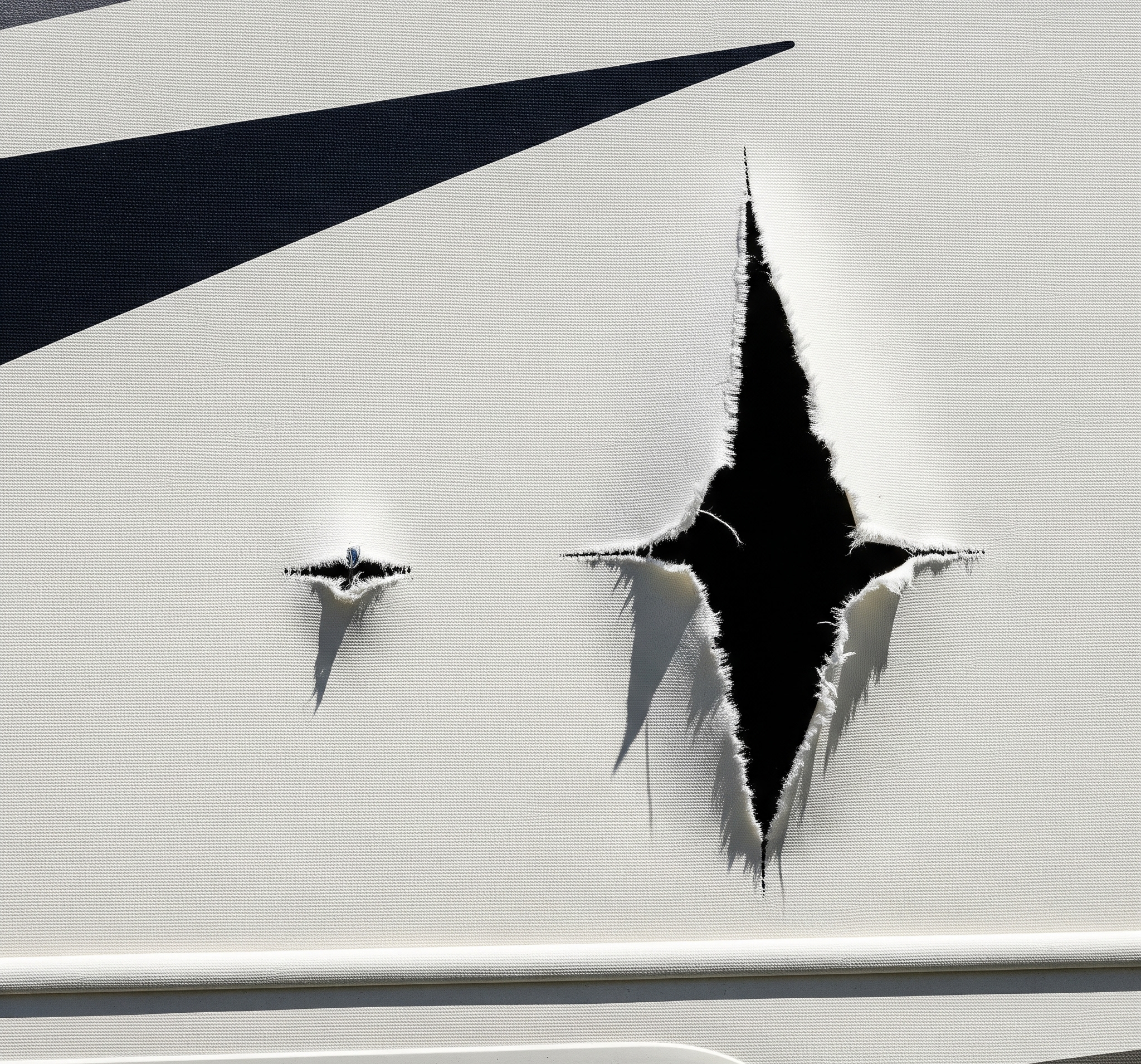 RV awning cut
