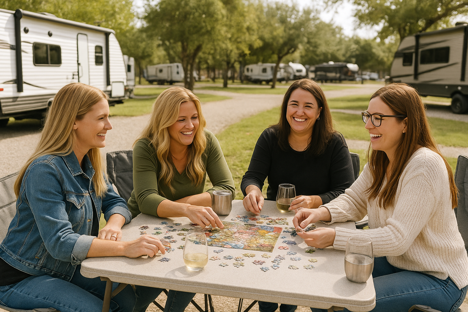 RV Depot - BOARDGAMES Women Enjoying Quality Time