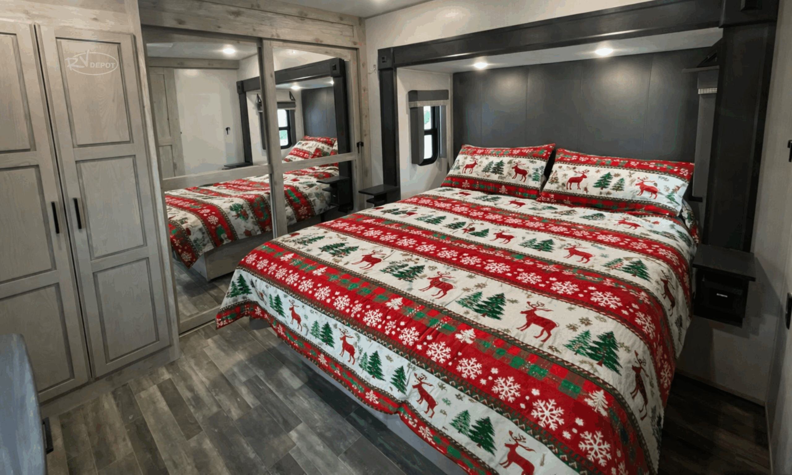 Christmas Themed RV Bed