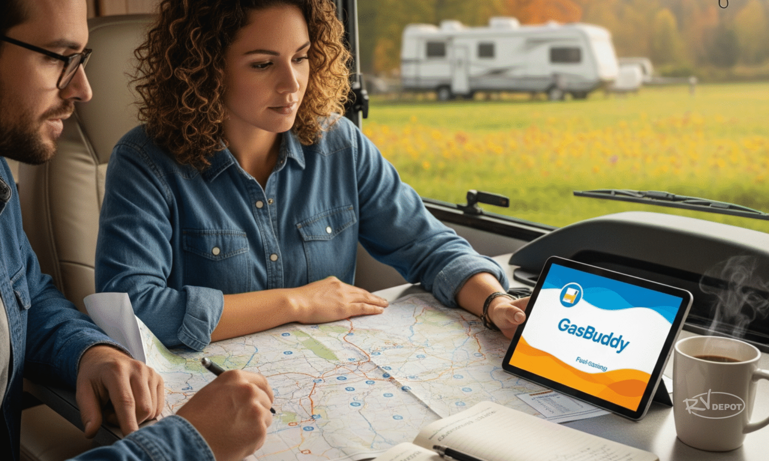 RV Depot - Gas buddy Budgeting App Man and Woman AI Image scaled Gas buddy Budgeting App - Man and Woman