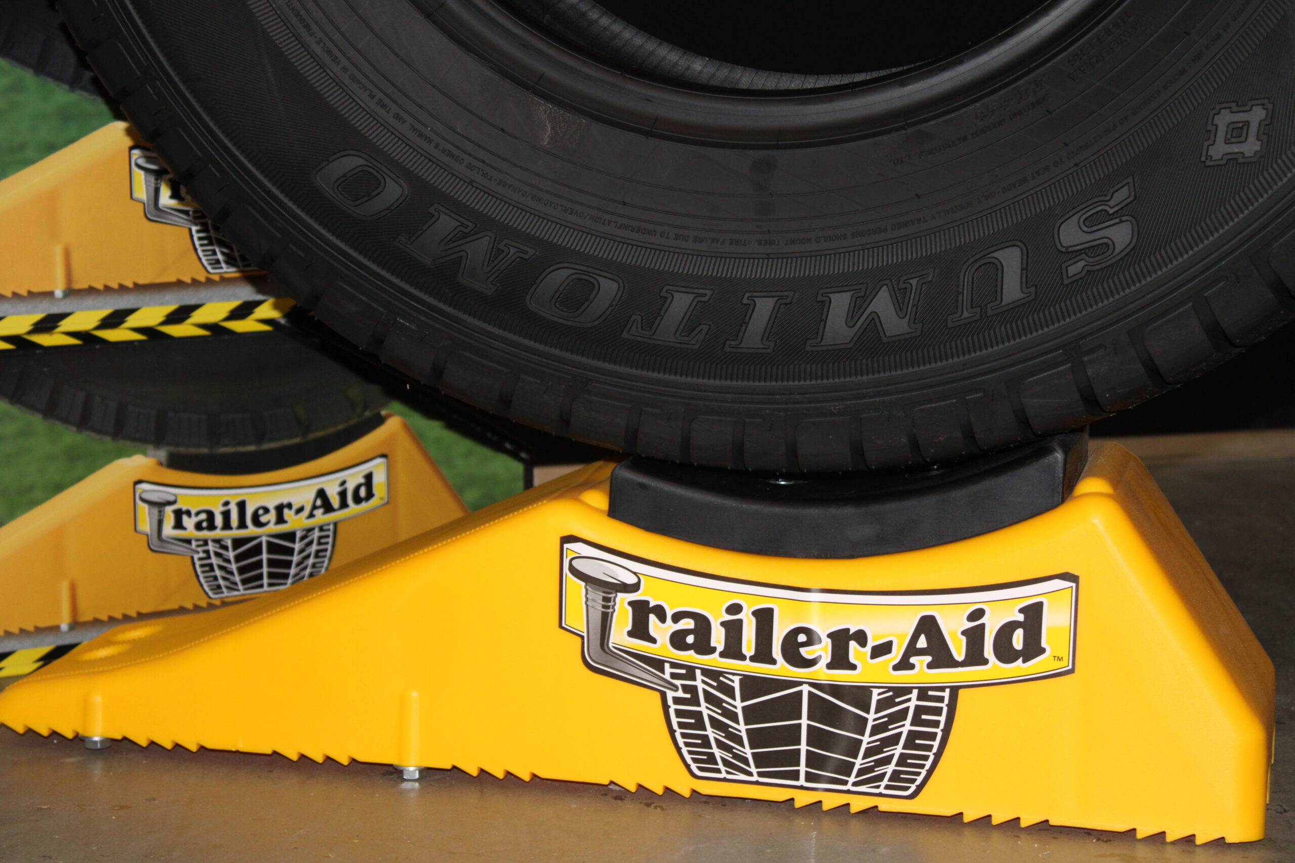 Tire on a Trailer-AID Chock