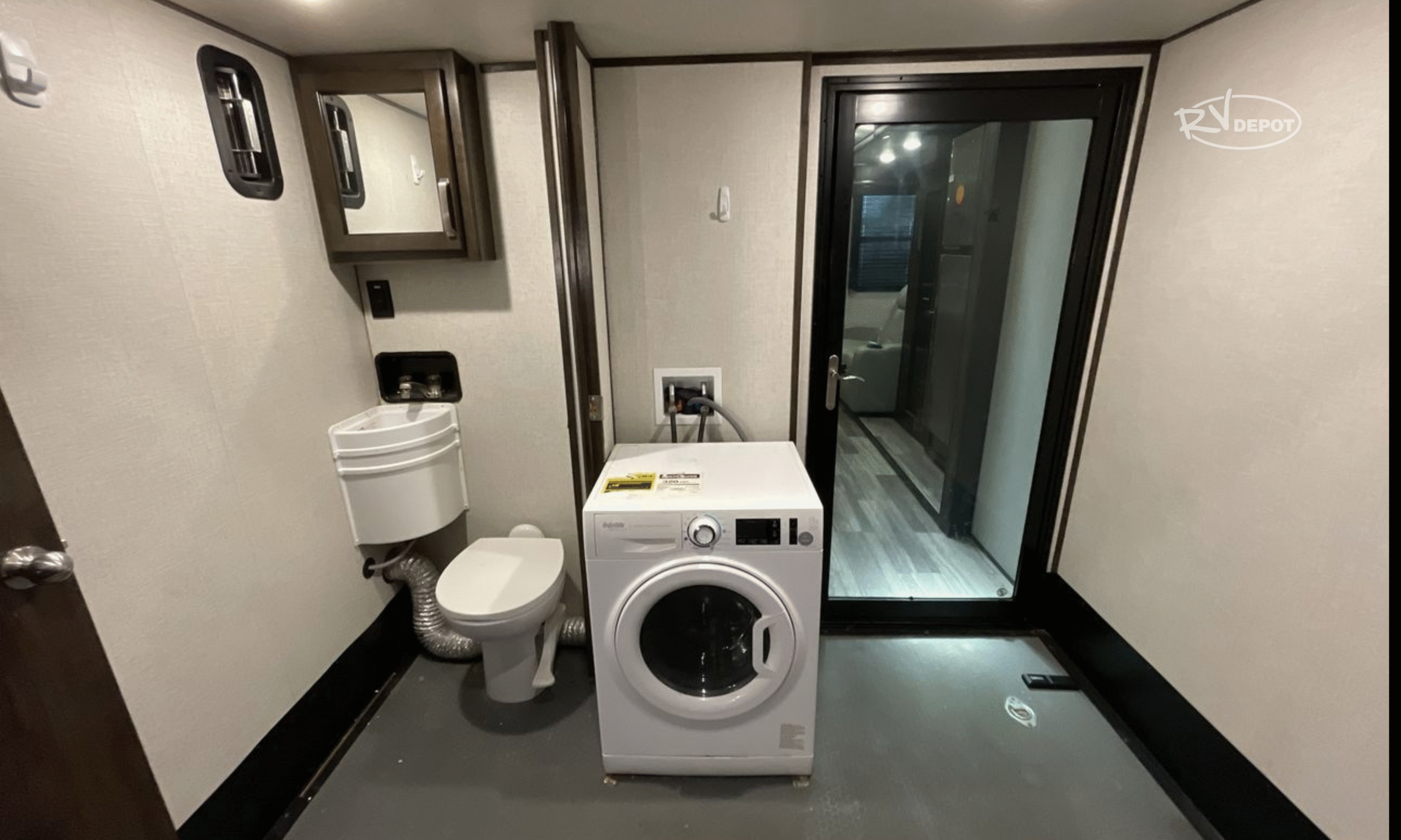 Inside 5th Wheel RV Toy Hauler