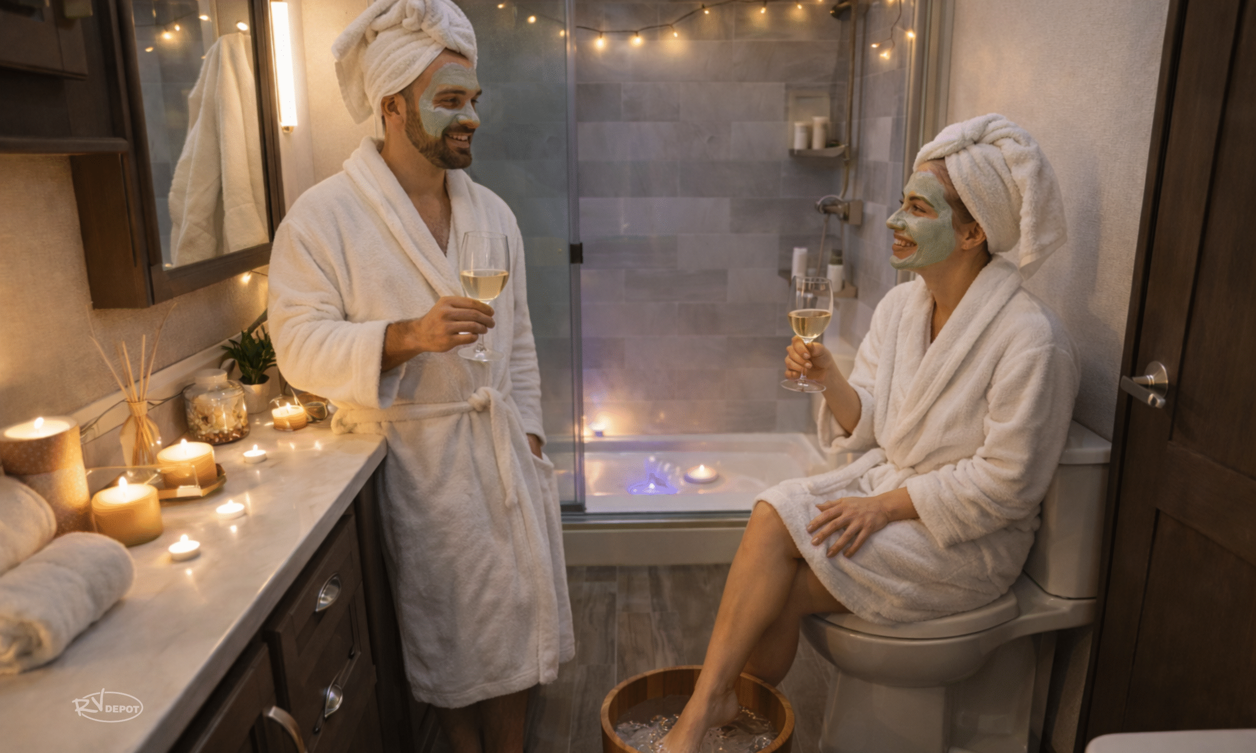 RV Depot - Man and Woman having an RV Spa Day AI Image scaled Man and Woman having an RV Spa Day