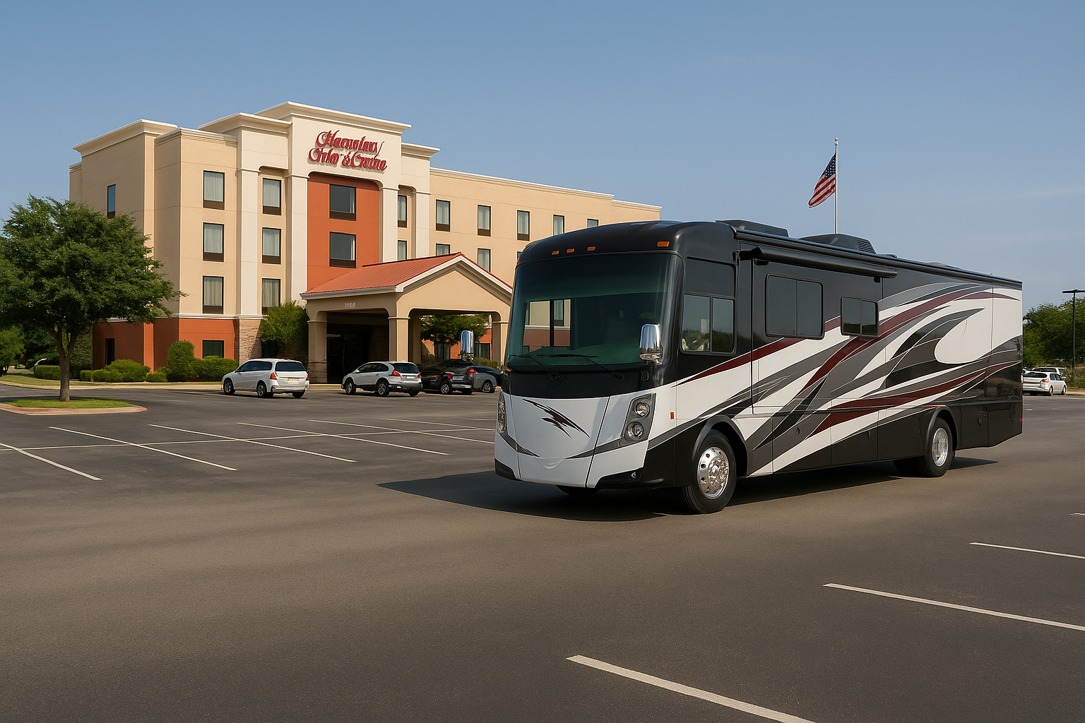 Motorhome at Hotel