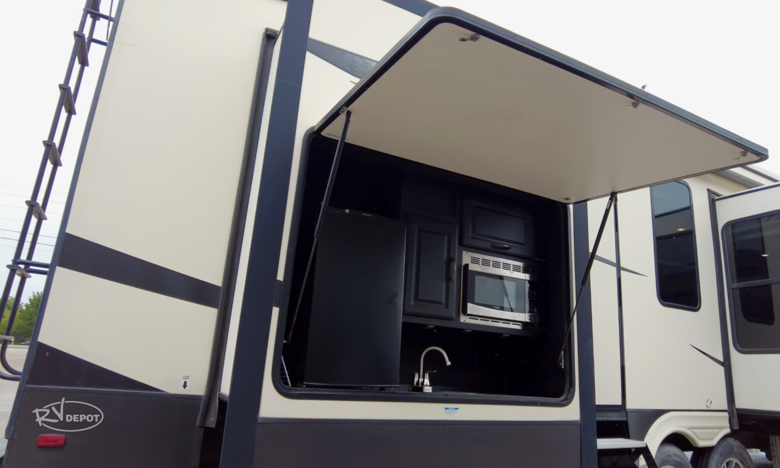 RV Depot - Outdoor Kitchen RV with Logo RVD General Image – INVENTORY scaled Outdoor Kitchen RV