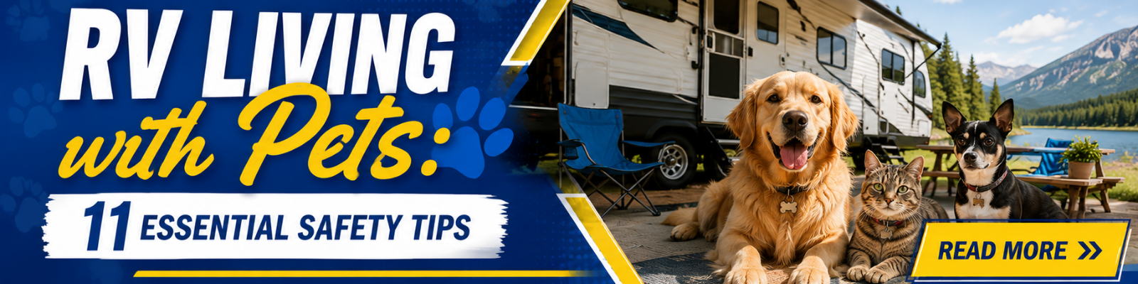 RV Depot - Read More Blog Banner RV Living with Pets 11 Essential Safety Tips RV Living with Pets 11 Essential Safety Tips