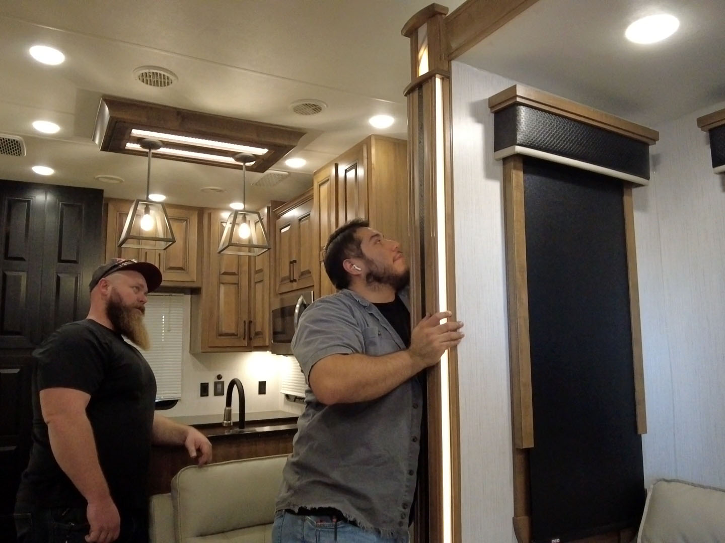 Men working on slide out