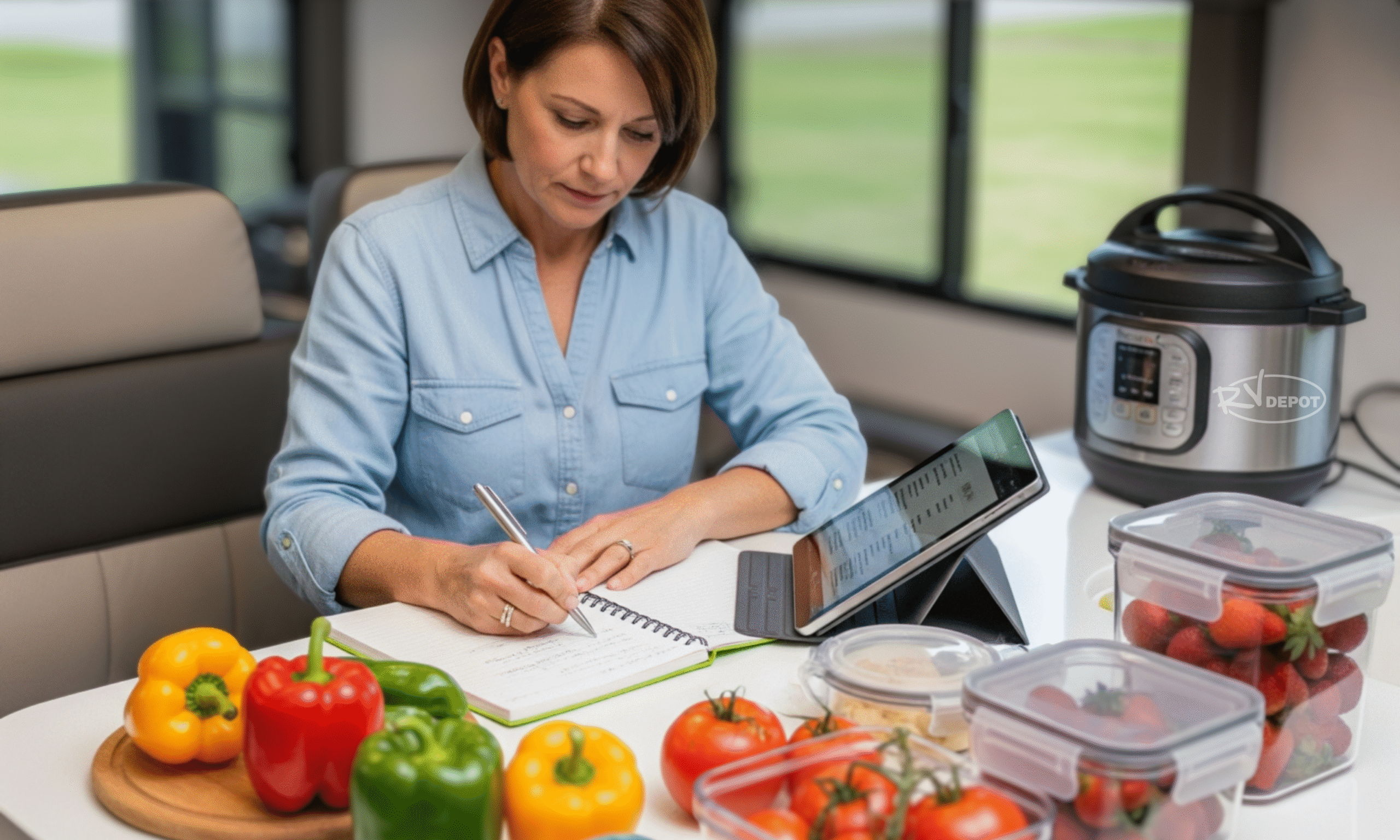 Woman working on a Budget - Cooking Meal Prep